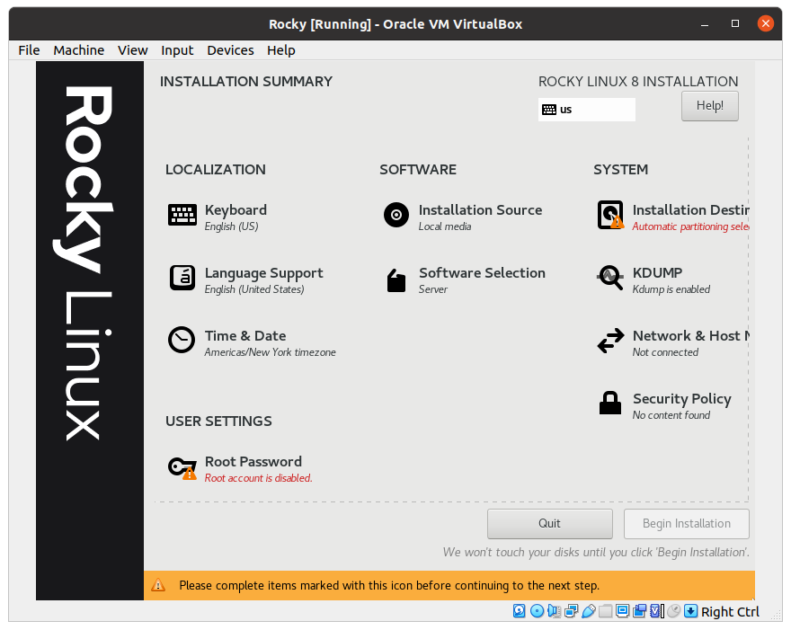 Установка Rocky Linux изображение с сайта www.andreyolegovich.ru